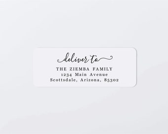 Avery Address Label Template - Printable Envelope Address Label, 1 x 2-5/8" Wedding Guests, Christmas, Download Digital Editable PDF, 5160