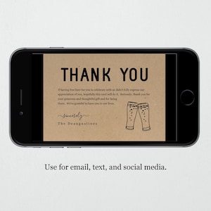 Funny Thank You Card Template, Printable Editable Personalized Free ...