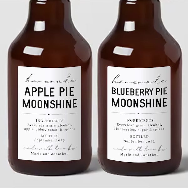 Apple Pie Moonshine Label Etsy
