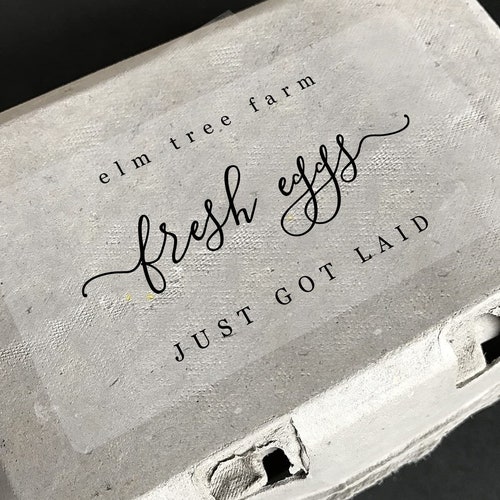 Funny Egg Carton Label Template Printable Chicken Coop Farm | Etsy