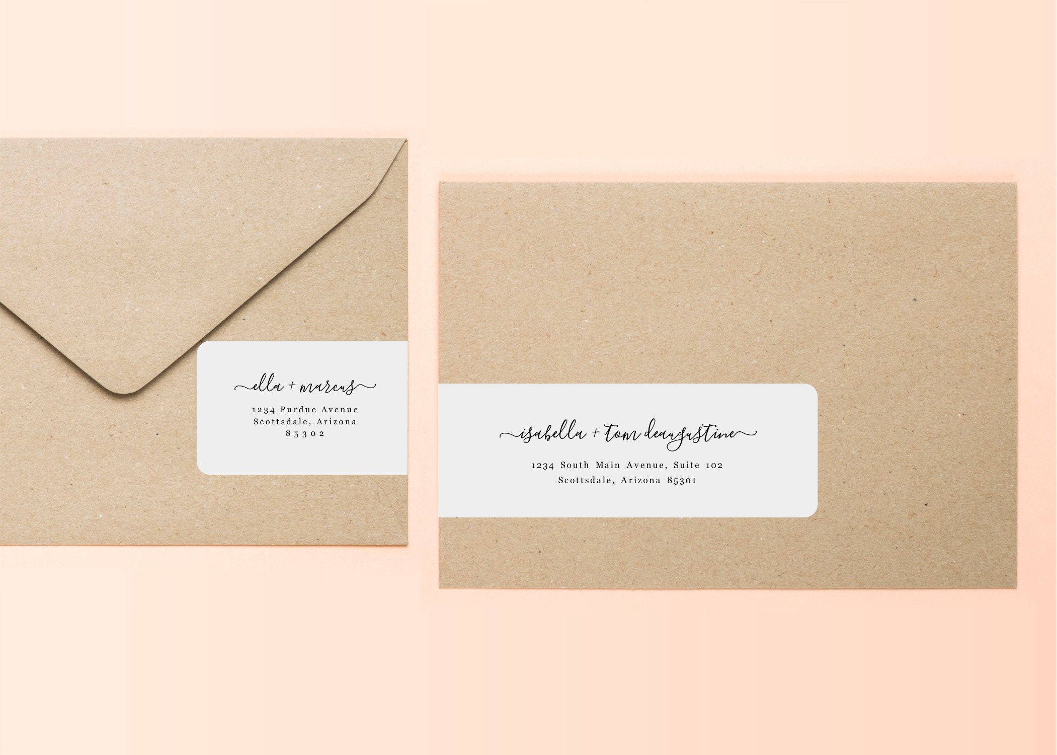 Printable Address Template for Envelope Wraparound Labels - Avery 22838 ...