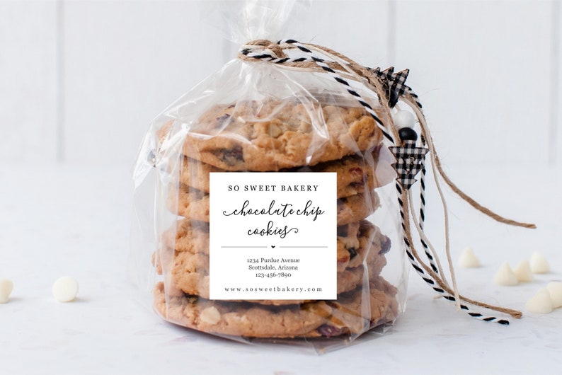 Bakery Label Template - Baked Good Sticker / 2