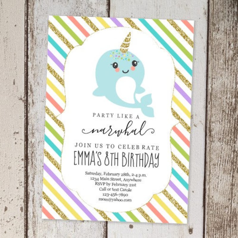 Kawaii Narwhal - Etsy