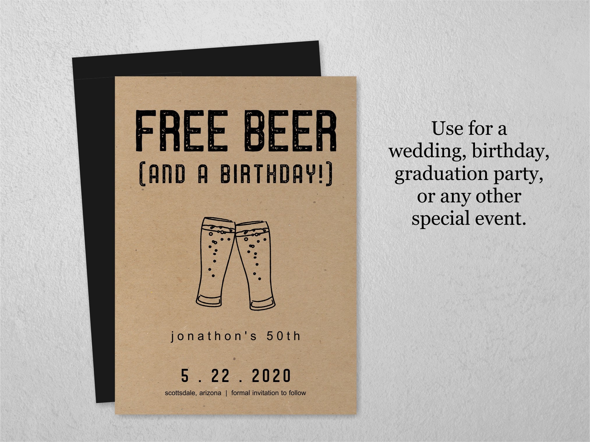 Free Beer Save the Date Cards funny kraft rustic save-the-date cards kraft funny save the date invitations fun save the dates cards Paper & Party Supplies Invitations & Announcements Free Beer Save the Date Cards funny kraft rustic save-the-date cards kraft funny save the date invitations fun save the dates cards Paper & Party Supplies Invitations & Announcements