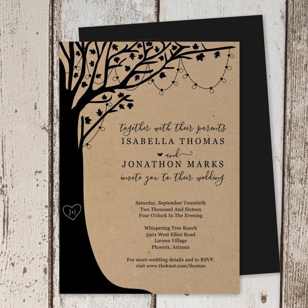 Tree Wedding Invite - Etsy