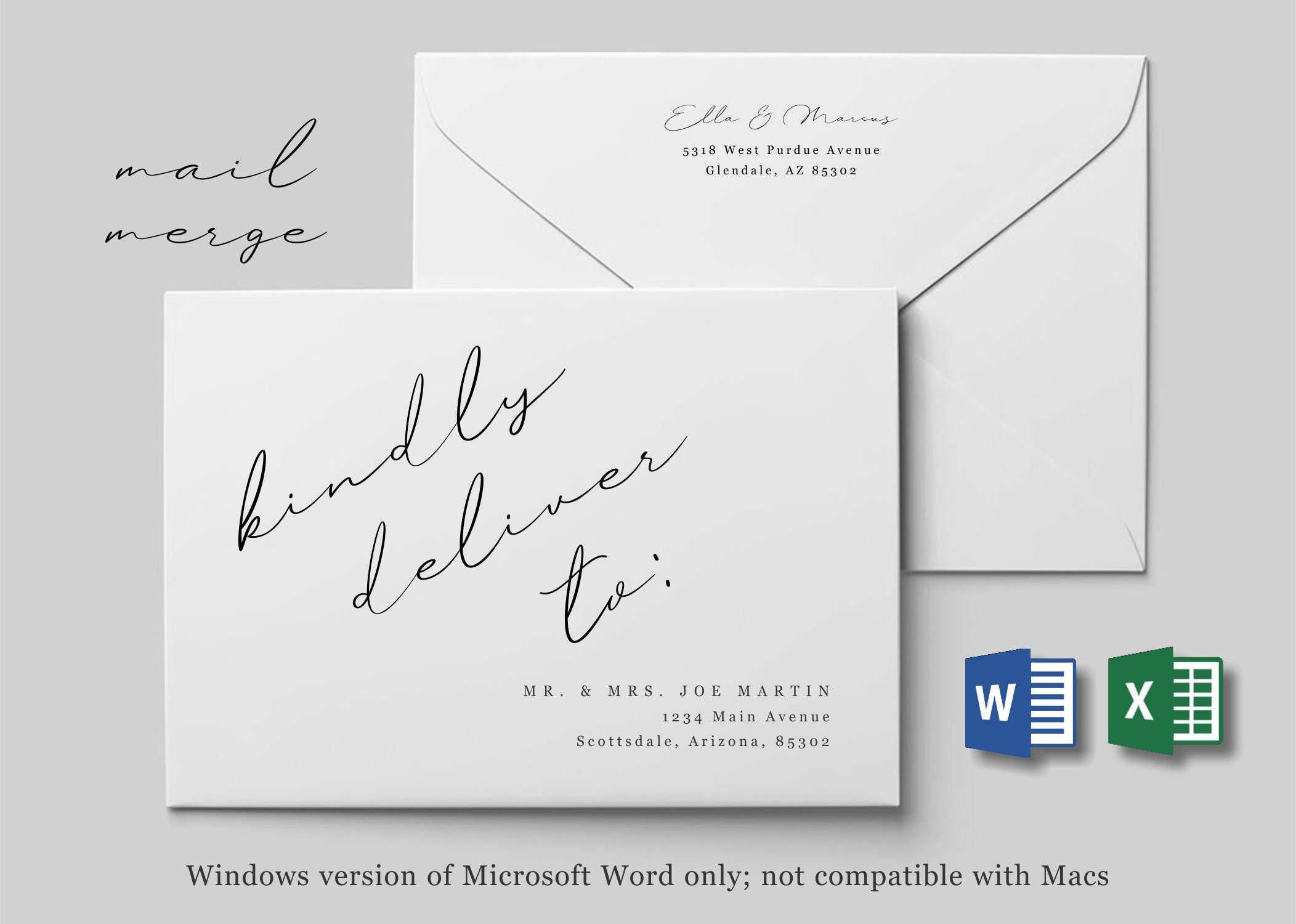 Digital Calligraphy and Custom Envelope Address Printing on