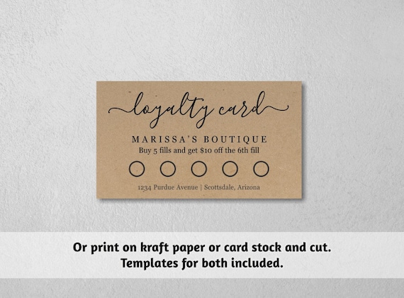 customer loyalty punch card