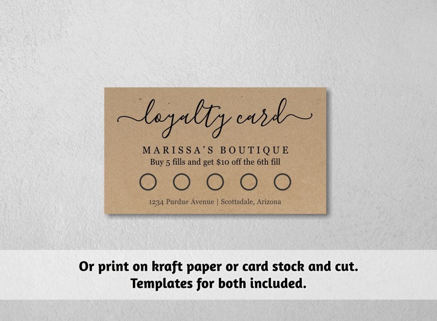Business Punch Card Template Free