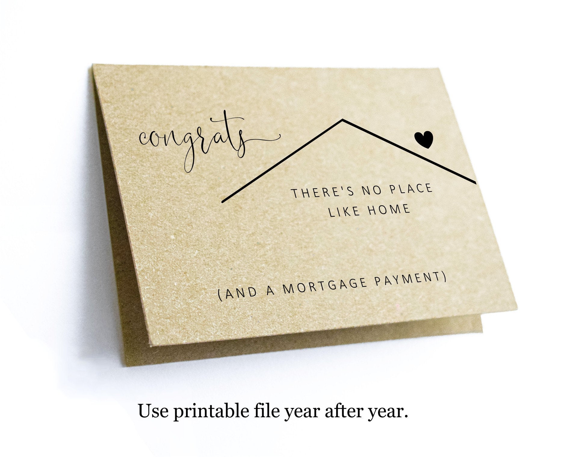 Printable Funny Congratulations New Home Card Template, Blank Folded  Congrats Notecard, Realtor Real Estate Agent Instant Download Digital