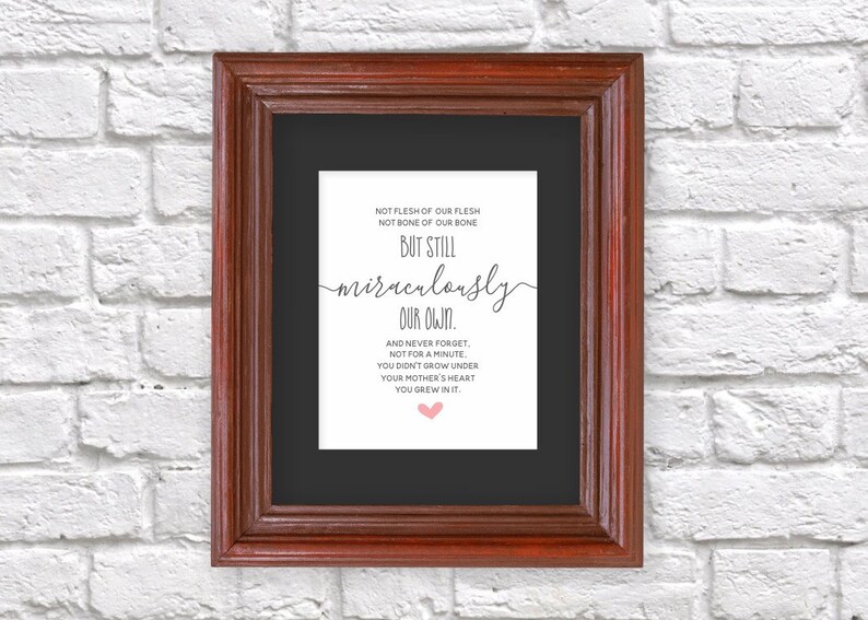 Adoption Wall Art Printable Gift Adoption Poem Print for - Etsy