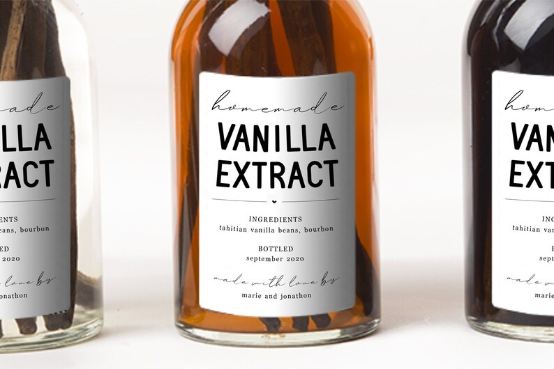 Homemade Vanilla Extract Label Template Printable Gift Etsy Homemade Vanilla Extract Label Template Printable Gift Etsy