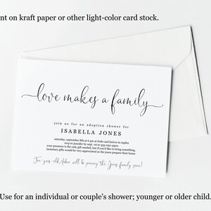 Printable Adoption Shower Invitation Template, Couple's Baby Shower ...