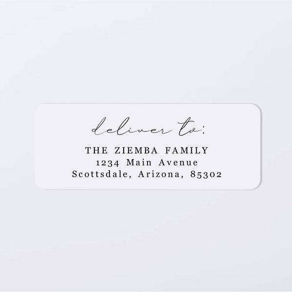 Avery Address Label Template - Printable Envelope Address Label, 1 x 2-5/8" Wedding Guests, Christmas, Download Digital Editable PDF, 5160
