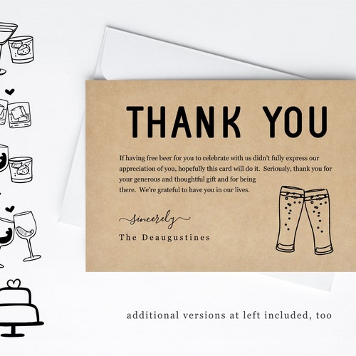 Funny Thank You Card Template Printable Editable Personalized - Etsy  Singapore