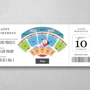 Konzert-Ticket-Geschenk - editierbare Überraschung Konzert Ticket Vorlage - Microsoft Word Doc - druckbare anpassbare Instant Download digitale Datei