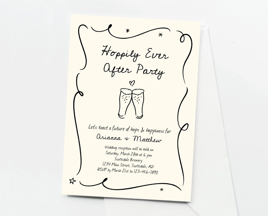 Wedding Reception Only Invitation Template, Wedding After Party ...