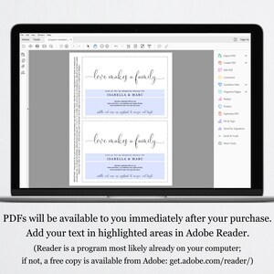 Printable Adoption Shower Invitation Template, Couple's Baby Shower ...