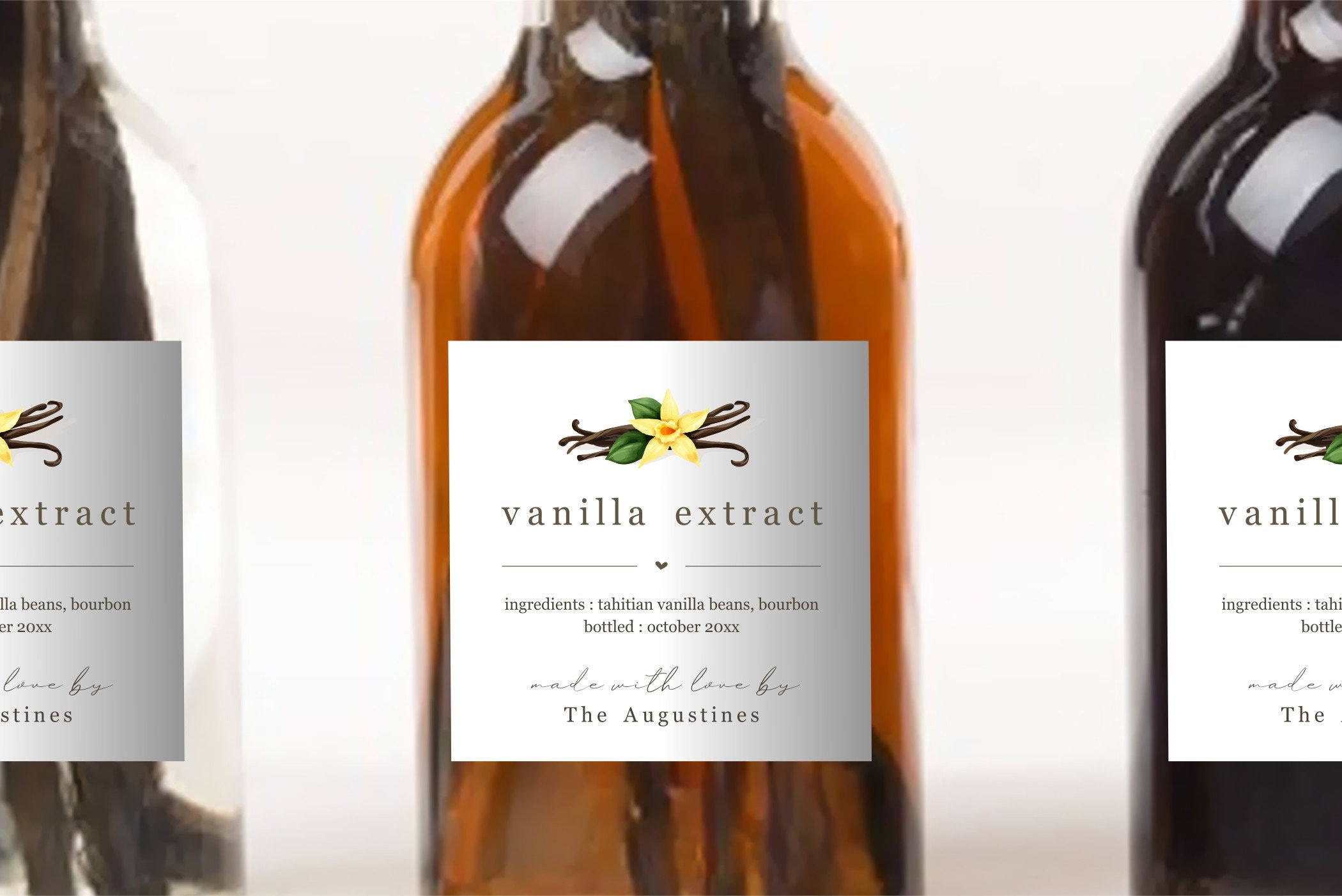 Vanilla Extract Label Template Printable Homemade Vanilla Extract Gift Vanilla Extract Label Template Printable Homemade Vanilla Extract Gift