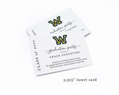 College Graduation Party Invitation Insert with School Logo, Printable Invite Enclosure Template, No Photo, Instant Download Digital File
