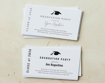 Graduation Party Invitation Insert, 2026 Grad Party Invite Enclosure, Boy or Girl