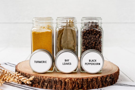 Editable Avery Spice Jar Labels Modern Minimalist Printable Spice