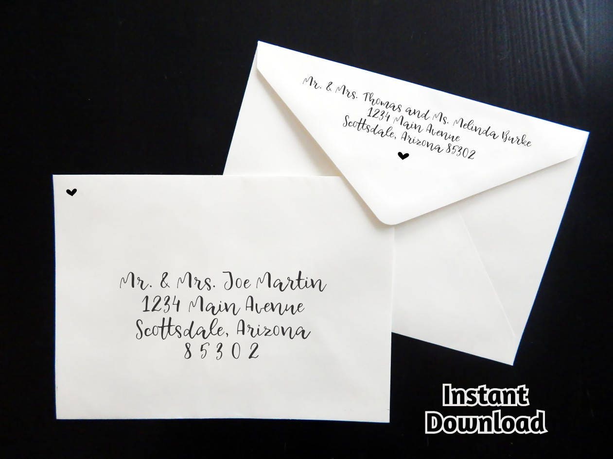 printable envelope address template