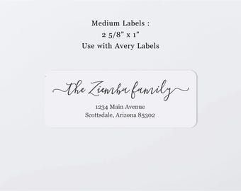 Address Label Template - Printable Envelope Label, Avery 1 x 2-5/8" - Wedding, Christmas, etc - Instant Download Digital File Editable PDF