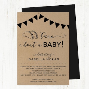 Taco Bout a Baby Shower Invitation Template, Printable Fiesta Invite Instant Download Digital File DIY PDF Gender Neutral Girl Boy Couple&#39;s