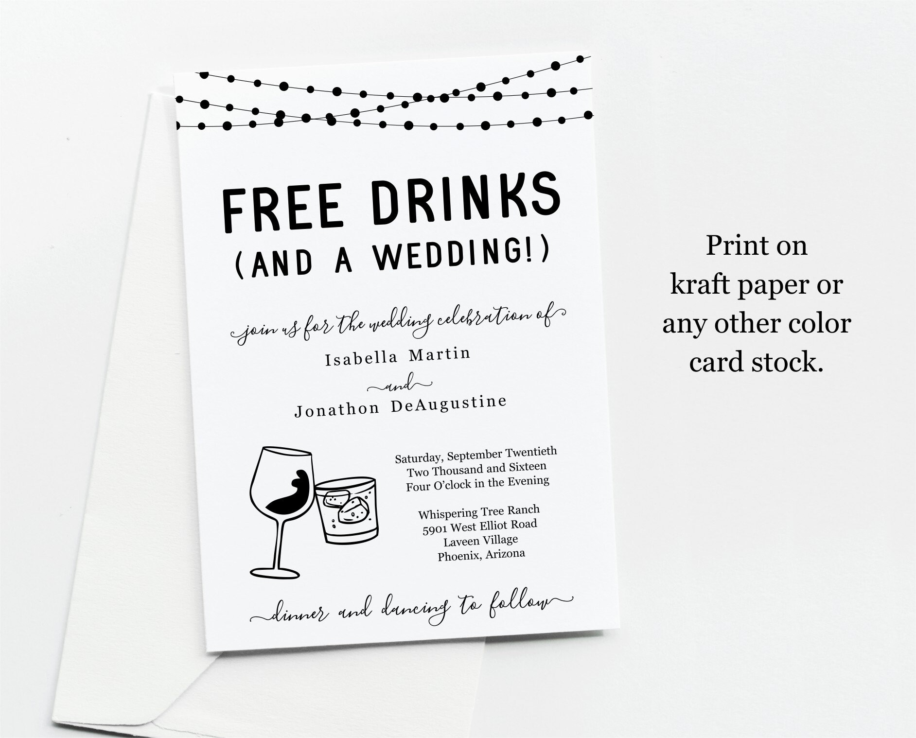 These FREE Printable Wedding Drink Tickets Are SO Freaking Cute!