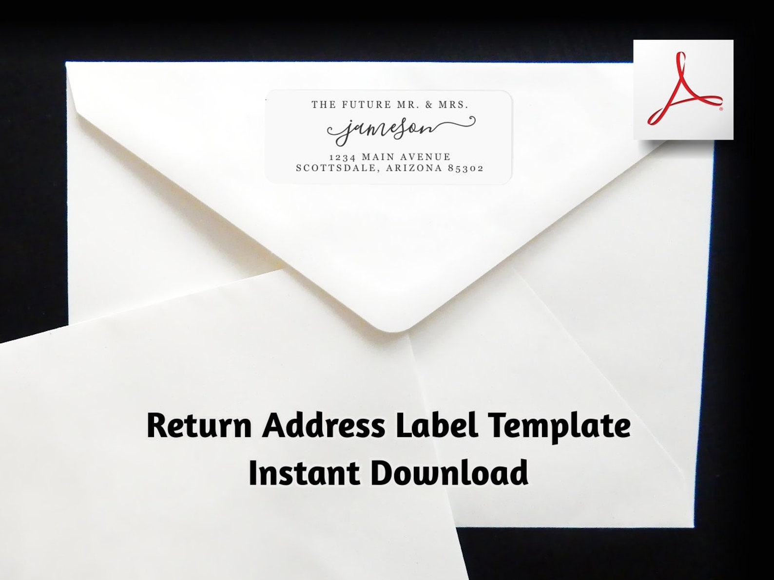 Future Mr Mrs Return Address Label Template Printable Etsy