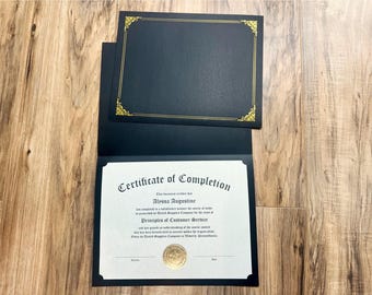 Certificate of Completion with Gold Seal - purchase individually or with folder