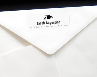 Graduation Return Address Label Template, Printable Class of 2025 Graduate Envelope, Avery 1 x 2 5/8 Instant Download Digital File Editable