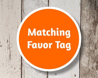 Favor Tag Add On - Get a matching Favor Tag for your Instant Invitation template