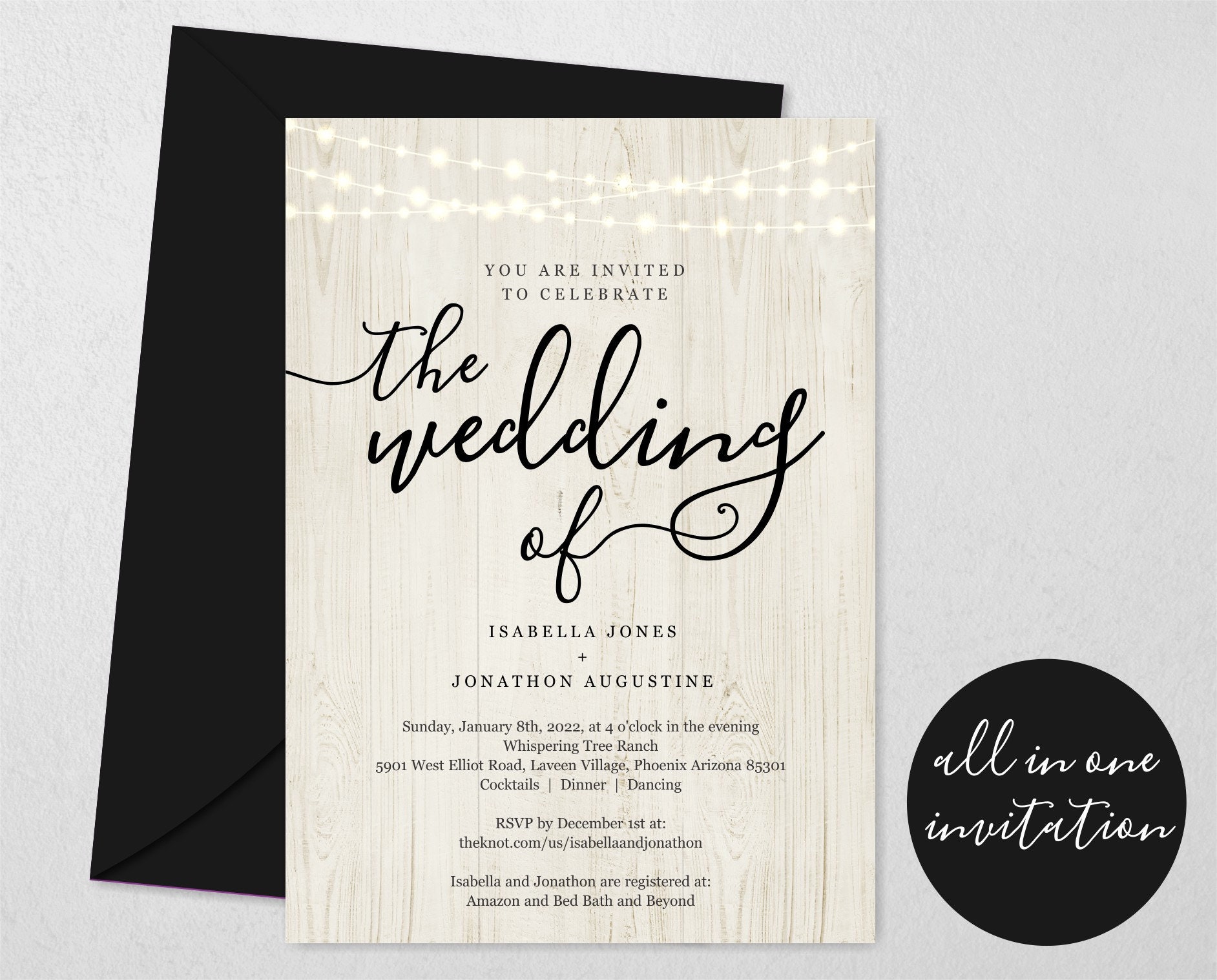 All In One Wedding Invitation Template All In One Wedding Invitation Template