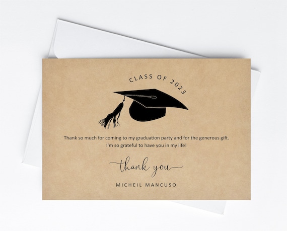 Graduation Thank You Cards Template