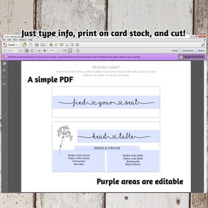 Wedding Seating Chart Printable Template - Rustic Mason Jar &amp; Fairy ...