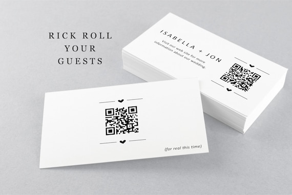 Rick Roll Your Guests With Wedding Website QR Code Prank -  Israel