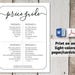 Printable Price List Template NO COLOR INK Word, Pdf Instant Download ...