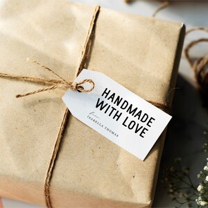 Printable Handmade With Love Gift Tag Template, Personalized Hand Made ...