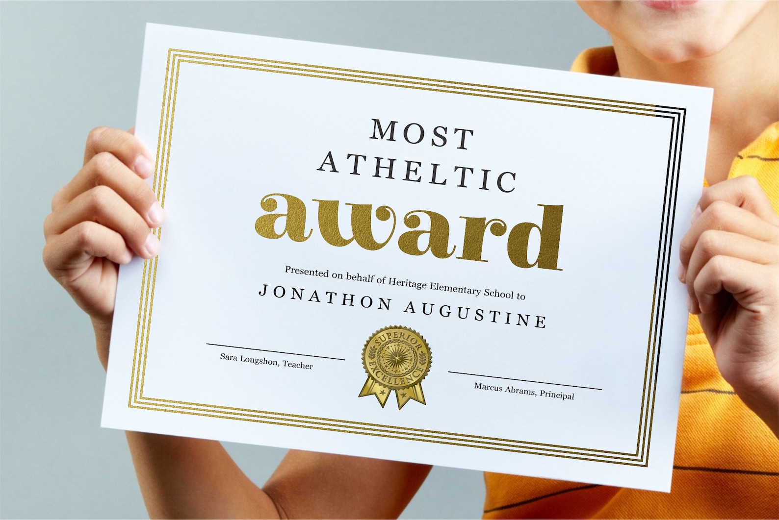 Editable School Awards Template, NO CUTTING, Printable End of Year ...