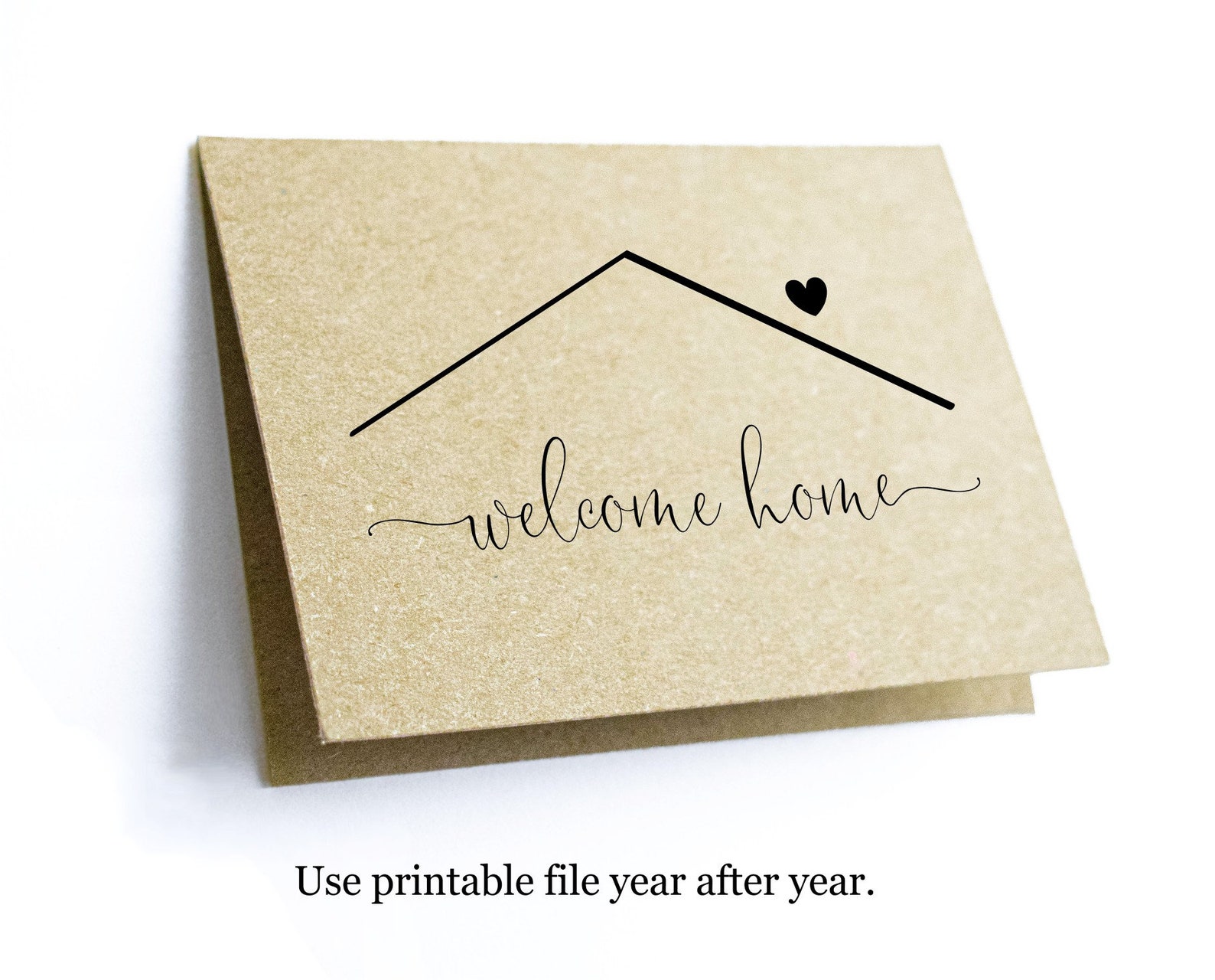 Printable Welcome Home Card Template Blank Folded New Home - Etsy