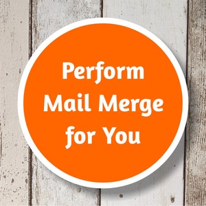Perform Mail Merge for you - see listing description for details