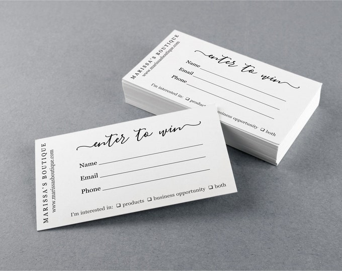 Printable Business Raffle Ticket Template Simple Business - Etsy