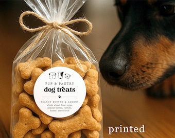 Dog Treat Label - 2" Round Personalized Homemade Dog Bakery Business Treat
