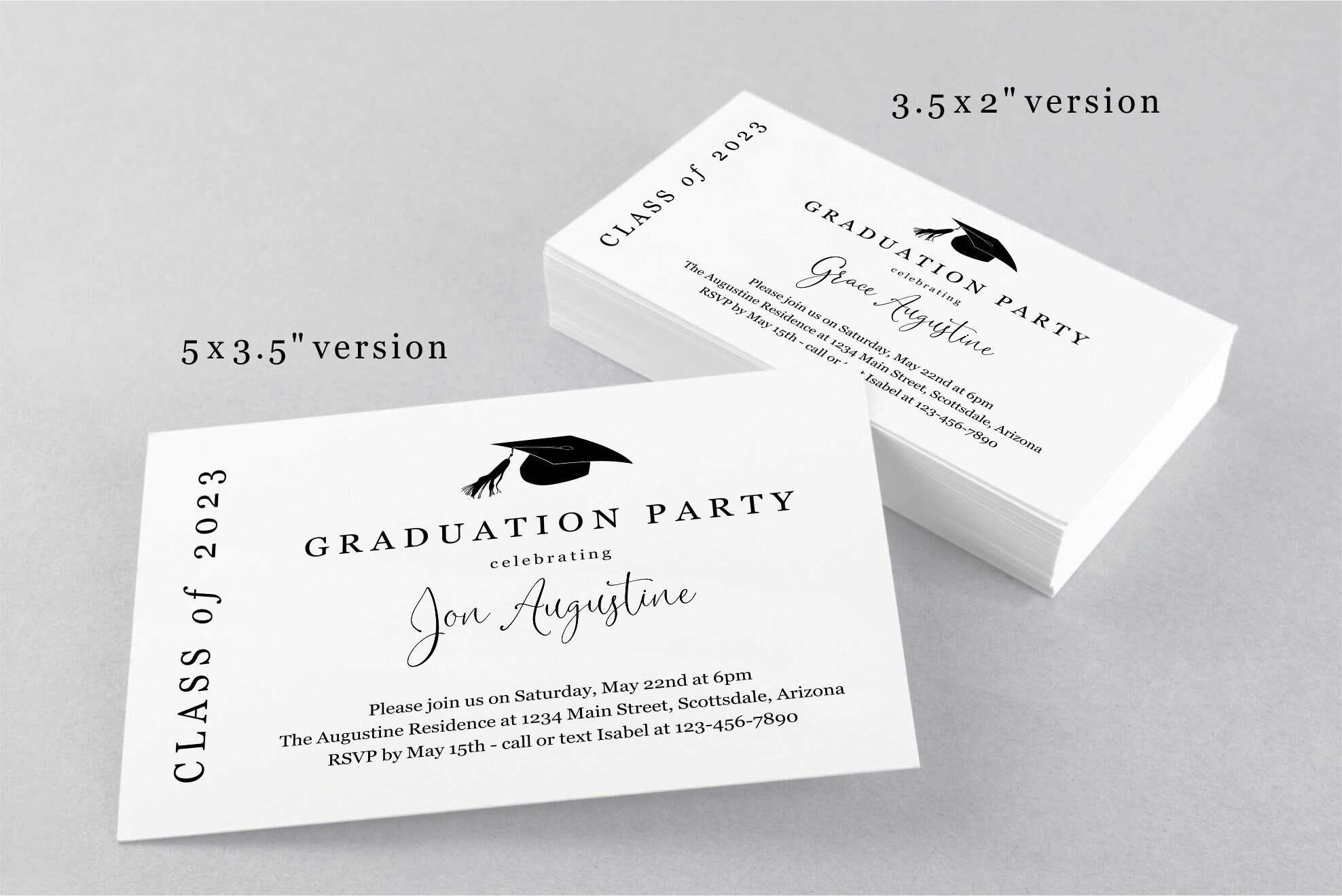 Graduation Party Invitation Insert Template, Printable 2023 Grad Party