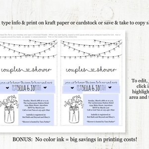 Couples Shower Invitation Template - Bridal / Wedding or Baby ...