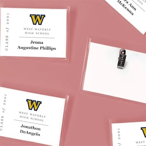 Class Reunion Name Tag with Logo Template, High School or College, Any Year, Printable on Avery Name Badges, Editable Download Digital File