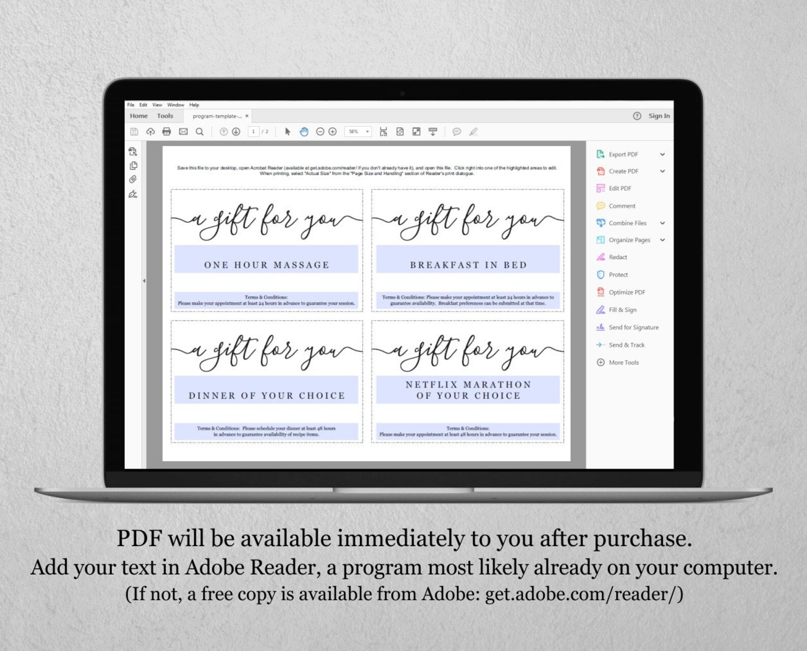 Printable Coupon Template Card Book Kraft Paper Editable - Etsy