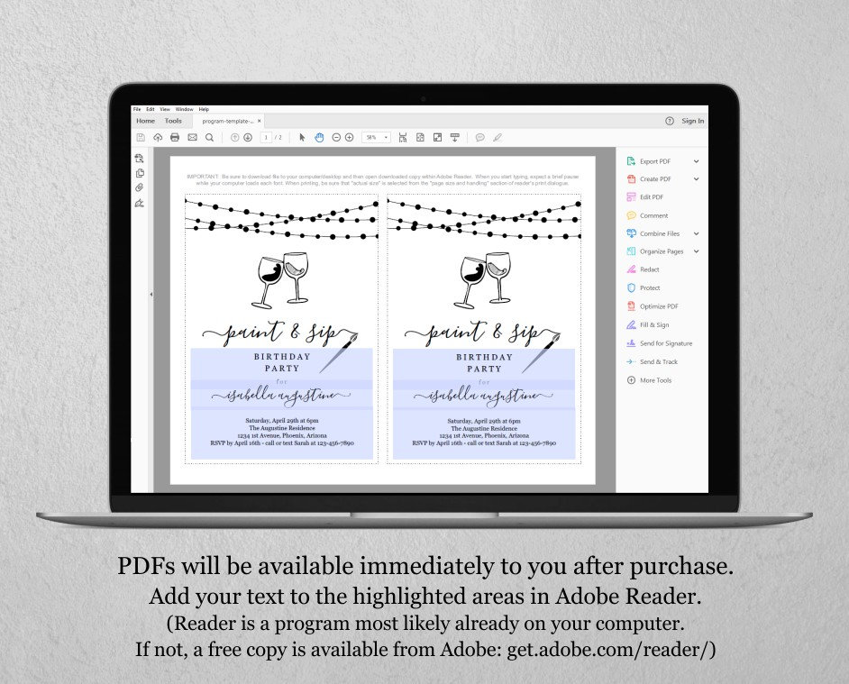 paint and sip invite template paint and sip invite template