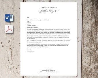 Professional Letterhead Template for Word and PDF, Custom Business or Personal Stationary, Simple and Easy Design, Personalized Letters, DIY